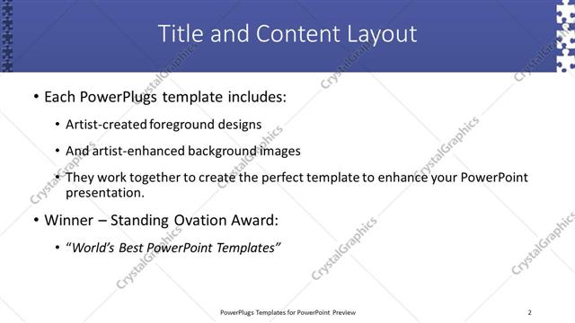 Title and Content presentation slide layout
