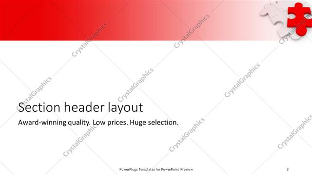 Section Header presentation slide layout