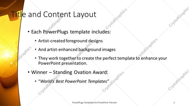 Title and Content presentation slide layout