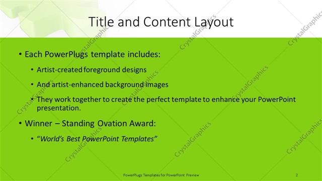 Title and Content presentation slide layout