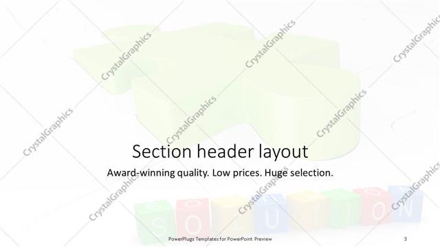 Section Header presentation slide layout