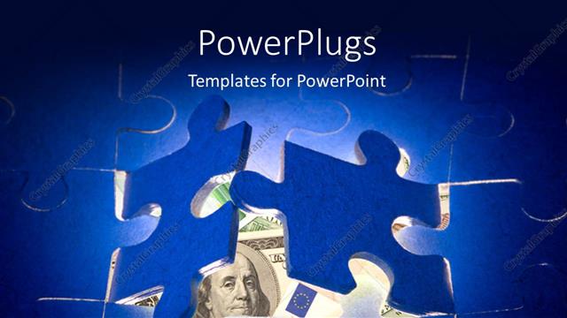  Presentation with decision - A number of puzzles and bluish background