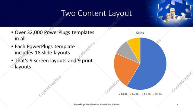 Two Content presentation slide layout