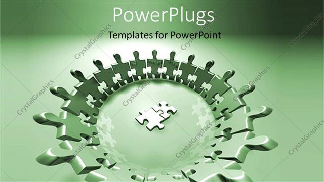  Presentation with circle puzzle pieces - A number of puzzles pieces in a circle