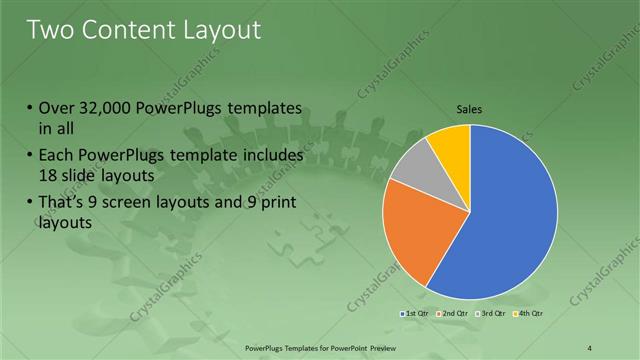 Two Content presentation slide layout