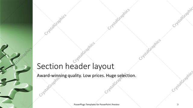 Section Header presentation slide layout