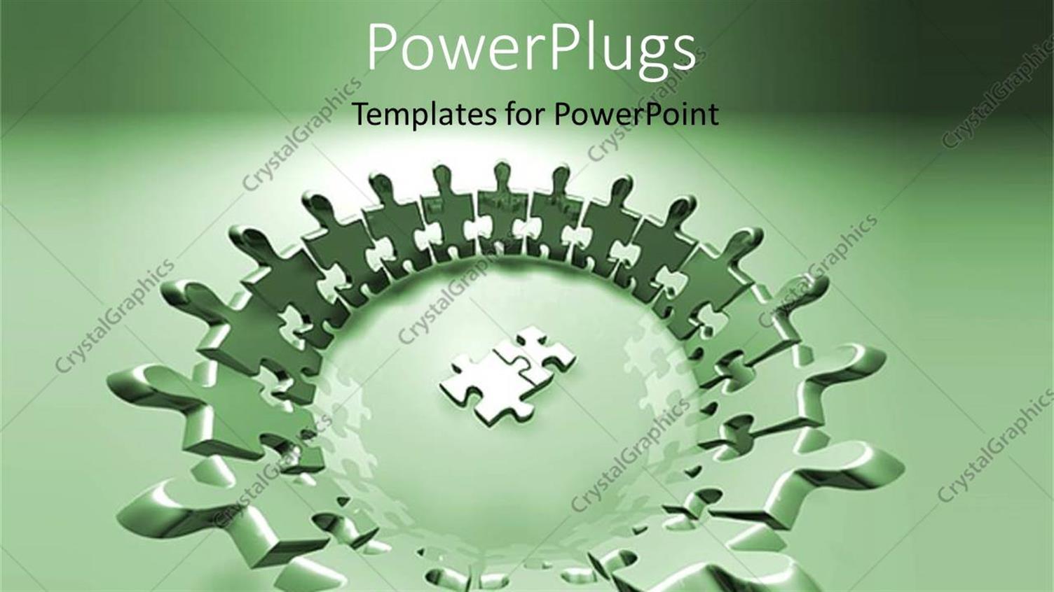 Featuring a Number of Puzzles Pieces in a Circle