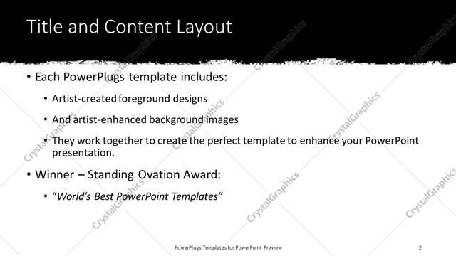 Title and Content presentation slide layout