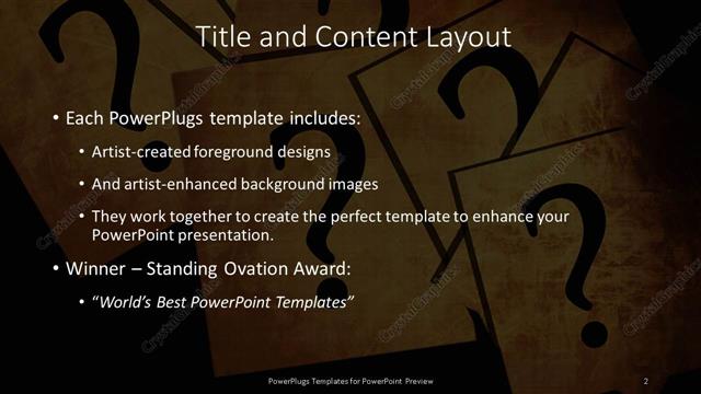 Title and Content presentation slide layout
