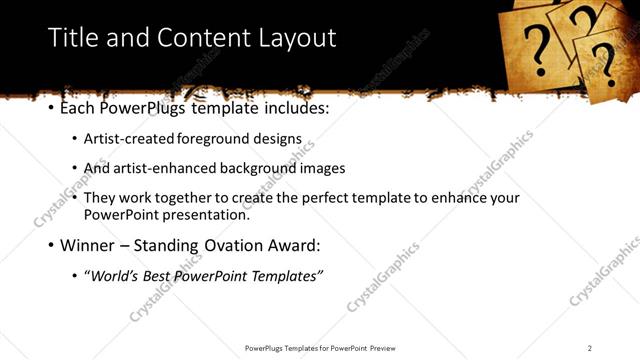 Title and Content presentation slide layout