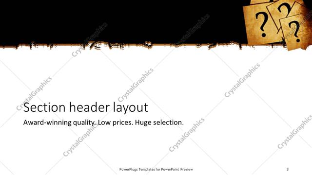 Section Header presentation slide layout