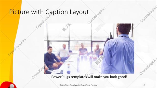 Picture with Caption presentation slide layout