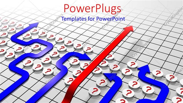  Presentation with question marks - A number of question marks together