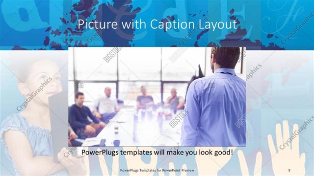 Picture with Caption presentation slide layout