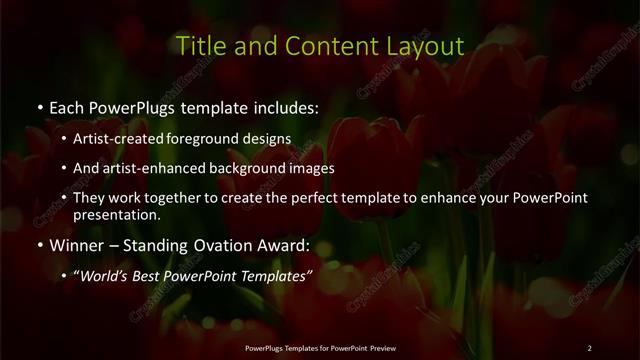 Title and Content presentation slide layout