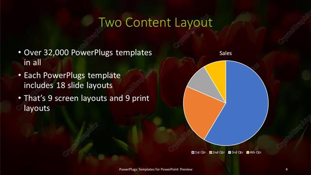 Two Content presentation slide layout