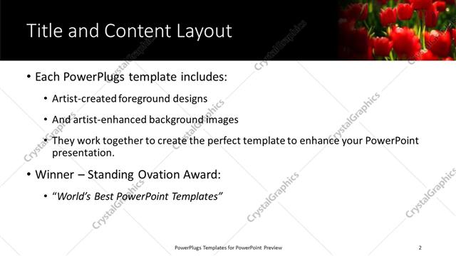 Title and Content presentation slide layout