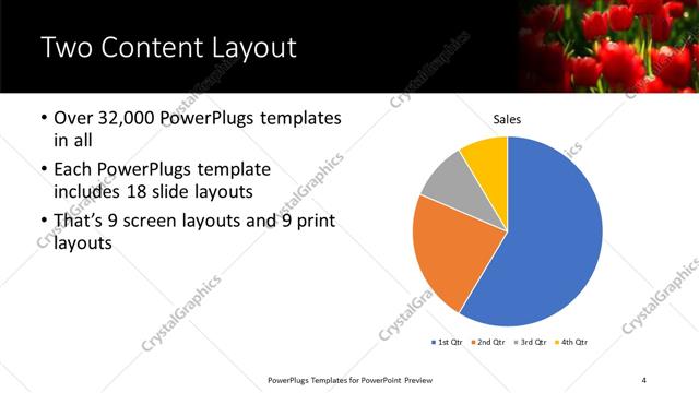 Two Content presentation slide layout