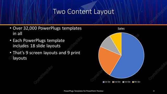 Two Content presentation slide layout