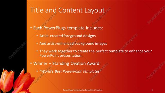 Title and Content presentation slide layout