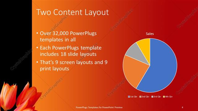Two Content presentation slide layout