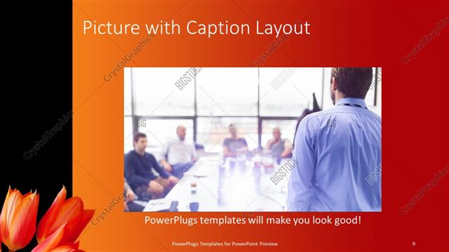 Picture with Caption presentation slide layout