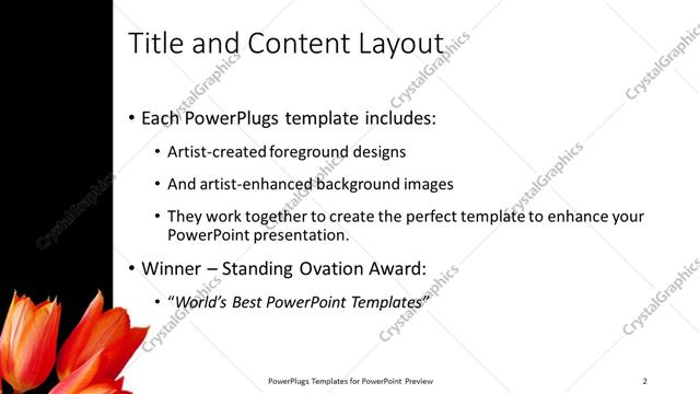 Title and Content presentation slide layout