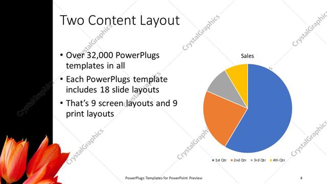 Two Content presentation slide layout