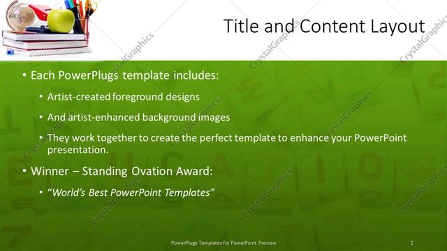 Title and Content presentation slide layout