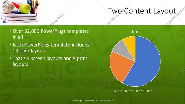 Two Content presentation slide layout