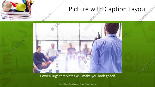 Picture with Caption presentation slide layout