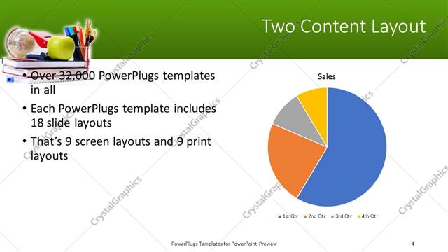 Two Content presentation slide layout