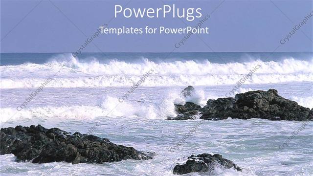  Presentation with sea - A number of rocks insides the sea