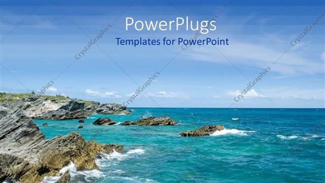  Presentation with sea - A number of rocks in the sea