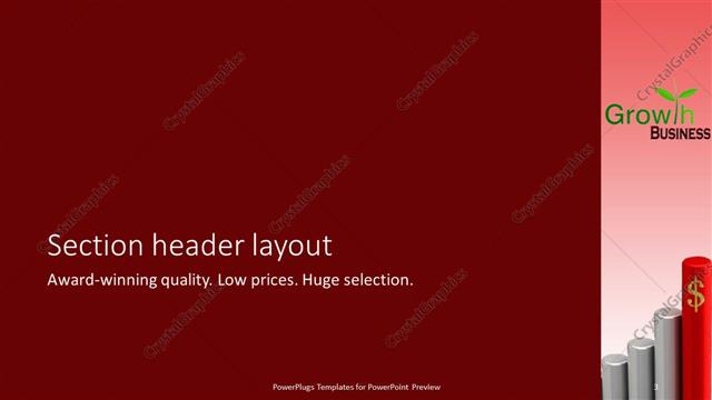 Section Header presentation slide layout