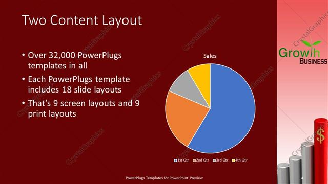 Two Content presentation slide layout