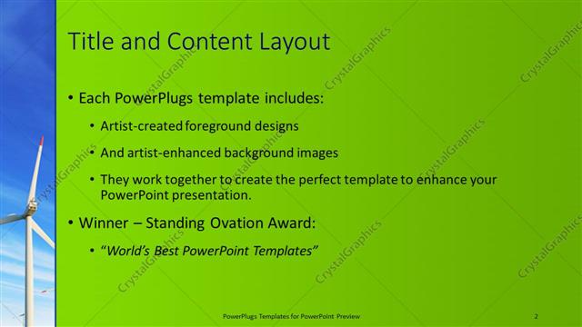 Title and Content presentation slide layout