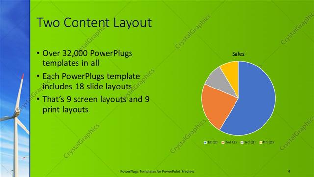 Two Content presentation slide layout