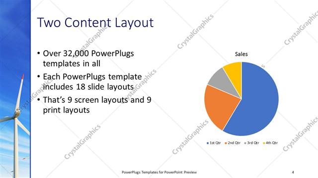 Two Content presentation slide layout