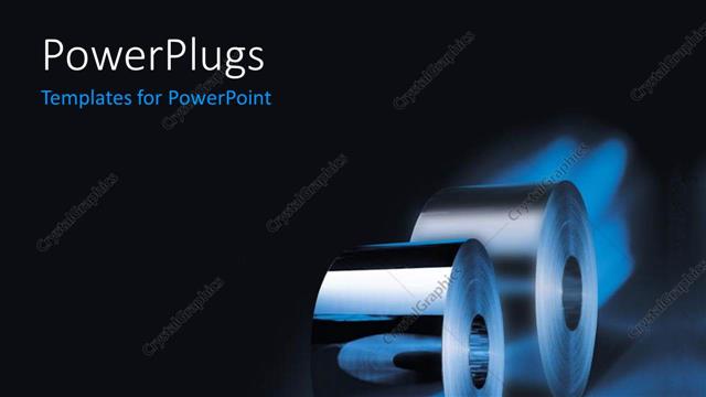  Presentation with industry - A number of rolls with blackish background and place for text