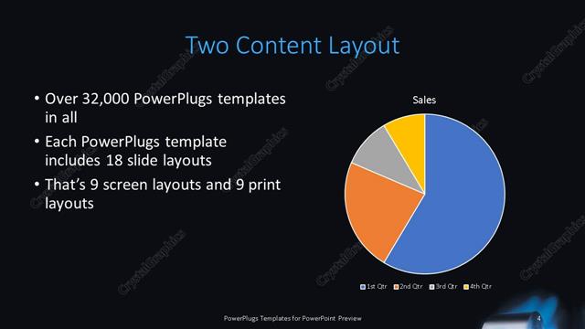 Two Content presentation slide layout
