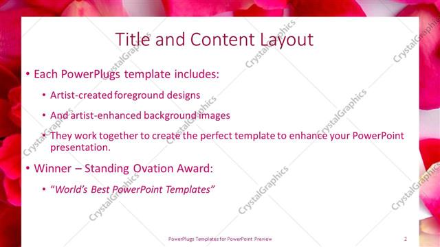 Title and Content presentation slide layout