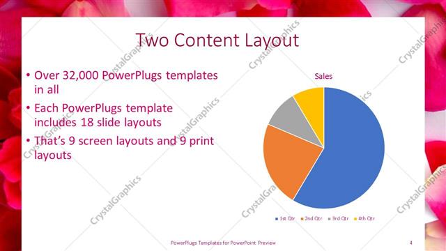 Two Content presentation slide layout