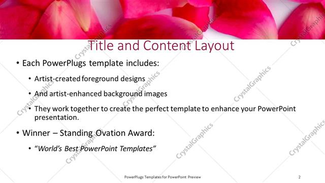 Title and Content presentation slide layout
