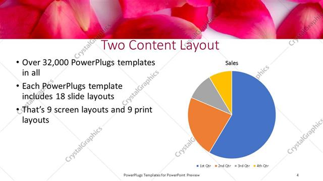 Two Content presentation slide layout