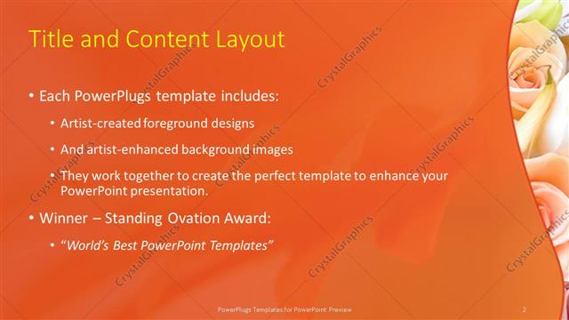 Title and Content presentation slide layout