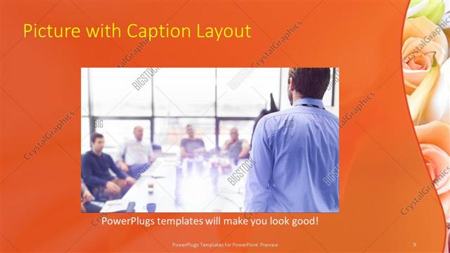 Picture with Caption presentation slide layout