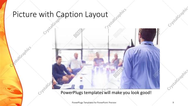 Picture with Caption presentation slide layout