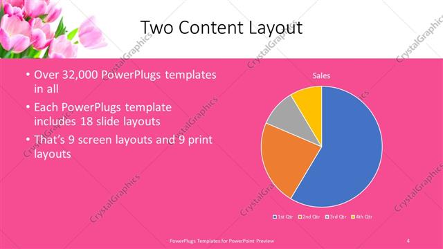 Two Content presentation slide layout