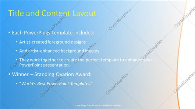 Title and Content presentation slide layout